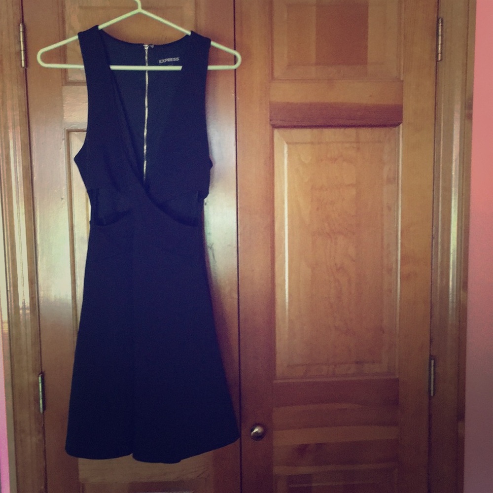 Express little black dress with cutout detail